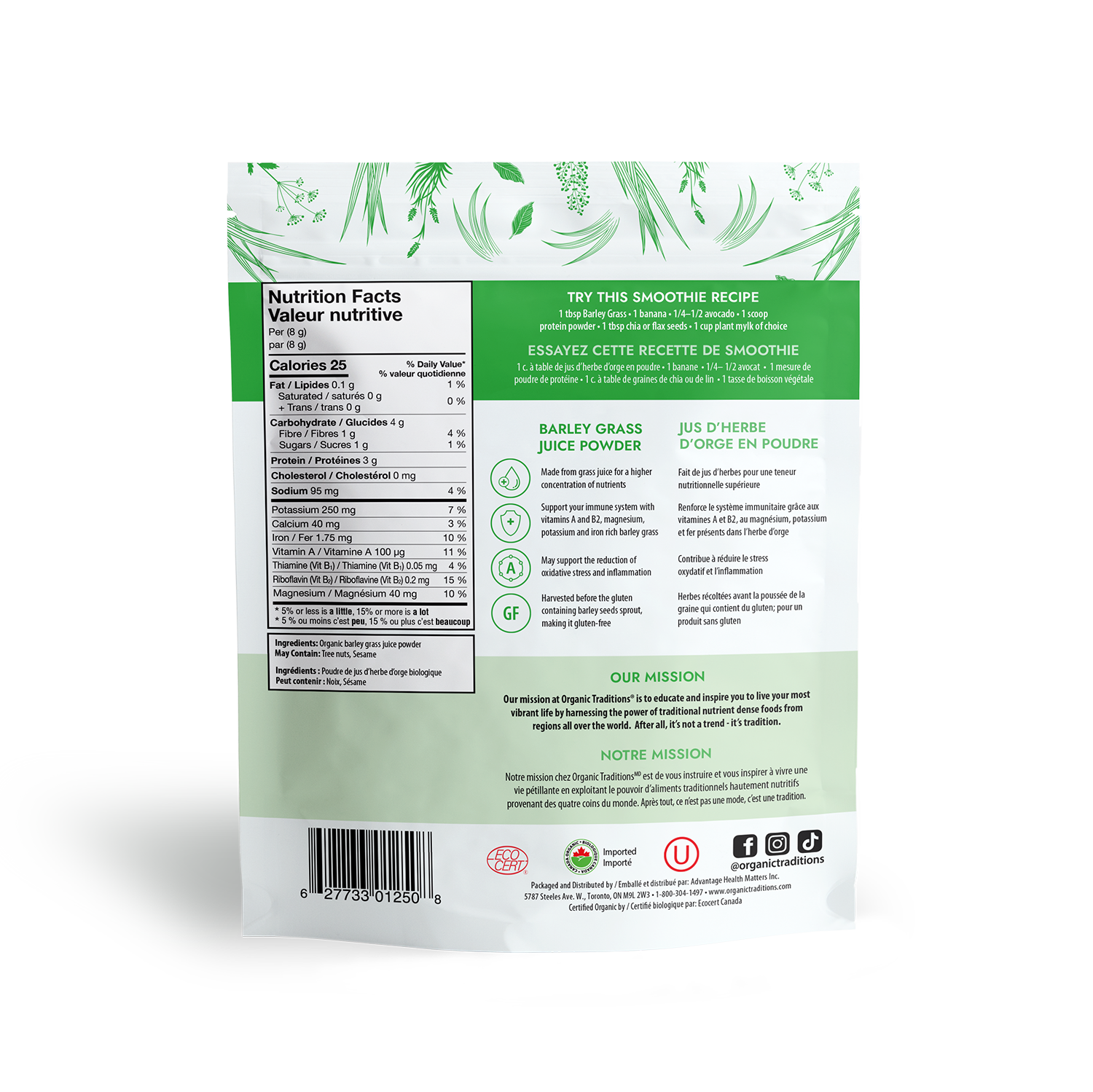 Organic Barley Grass Juice Powder