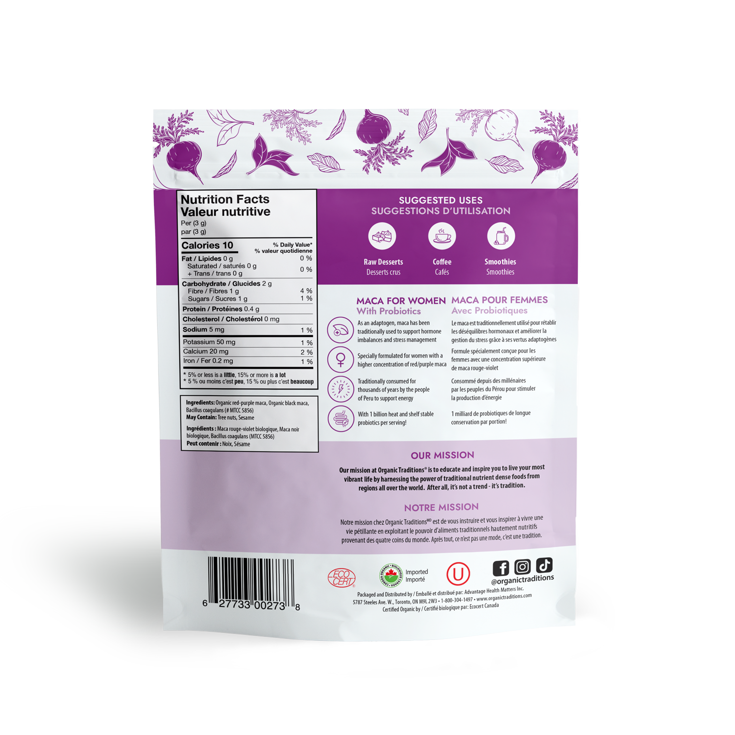 Organic Maca for Women with Probiotics