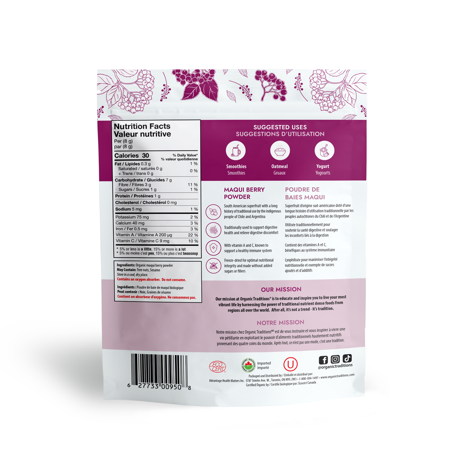 Organic Freeze Dried Maqui Berry Powder