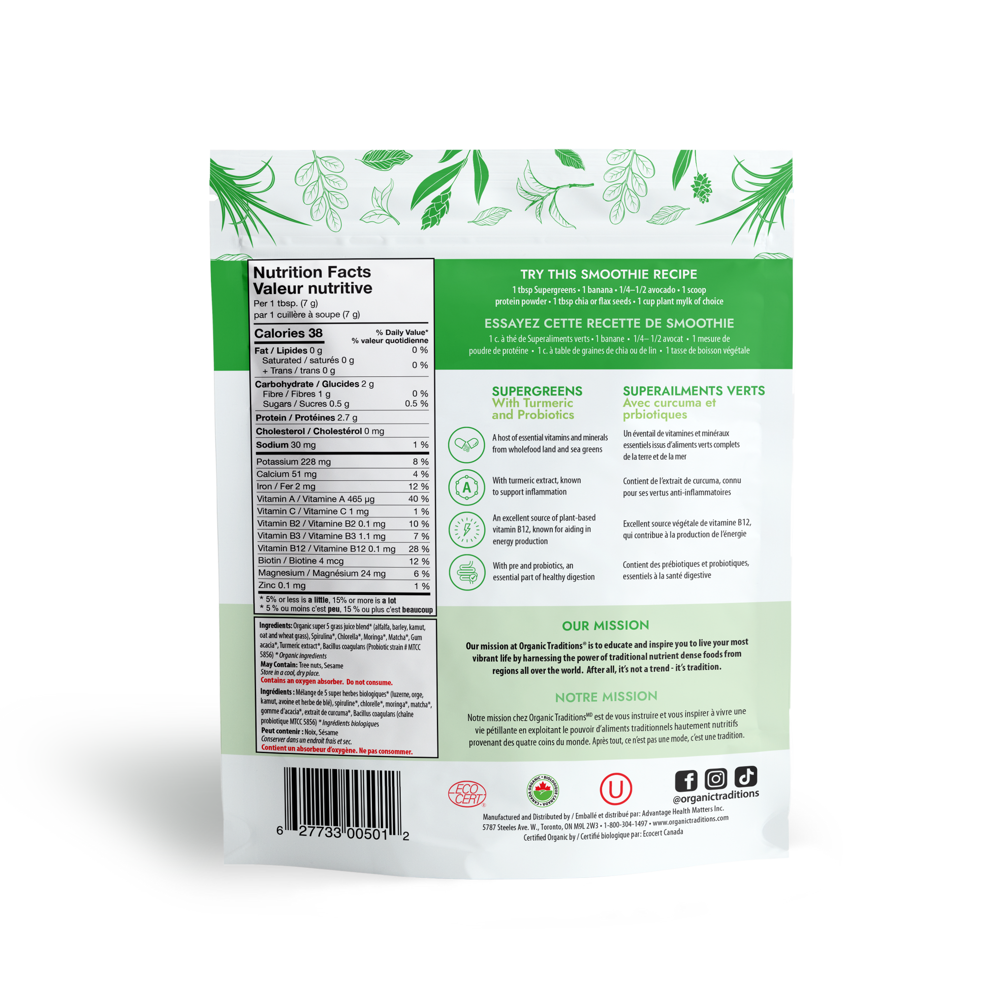 Supergreens with Turmeric and Probiotics