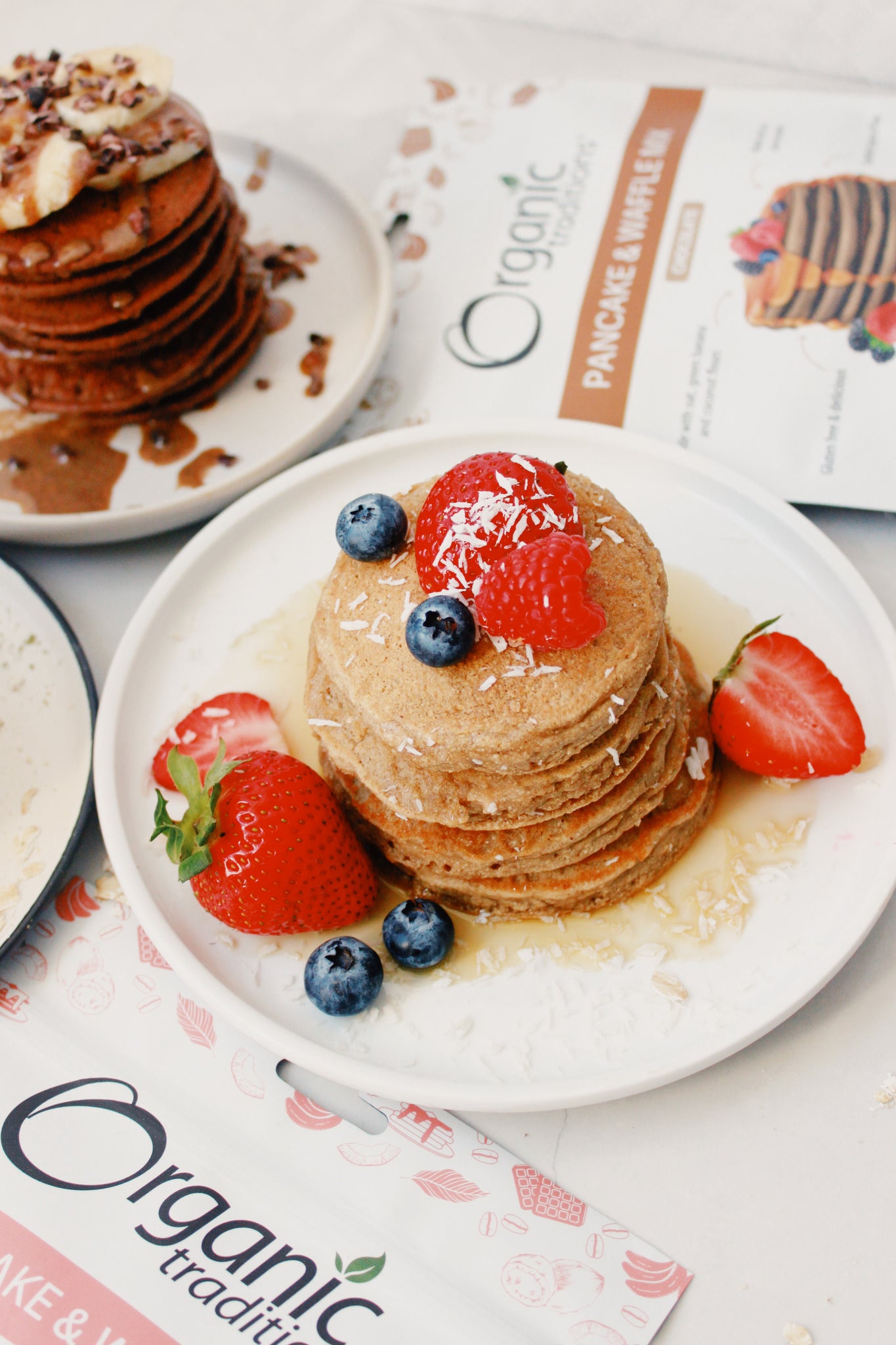 organic traditions original and chocolate pancakes