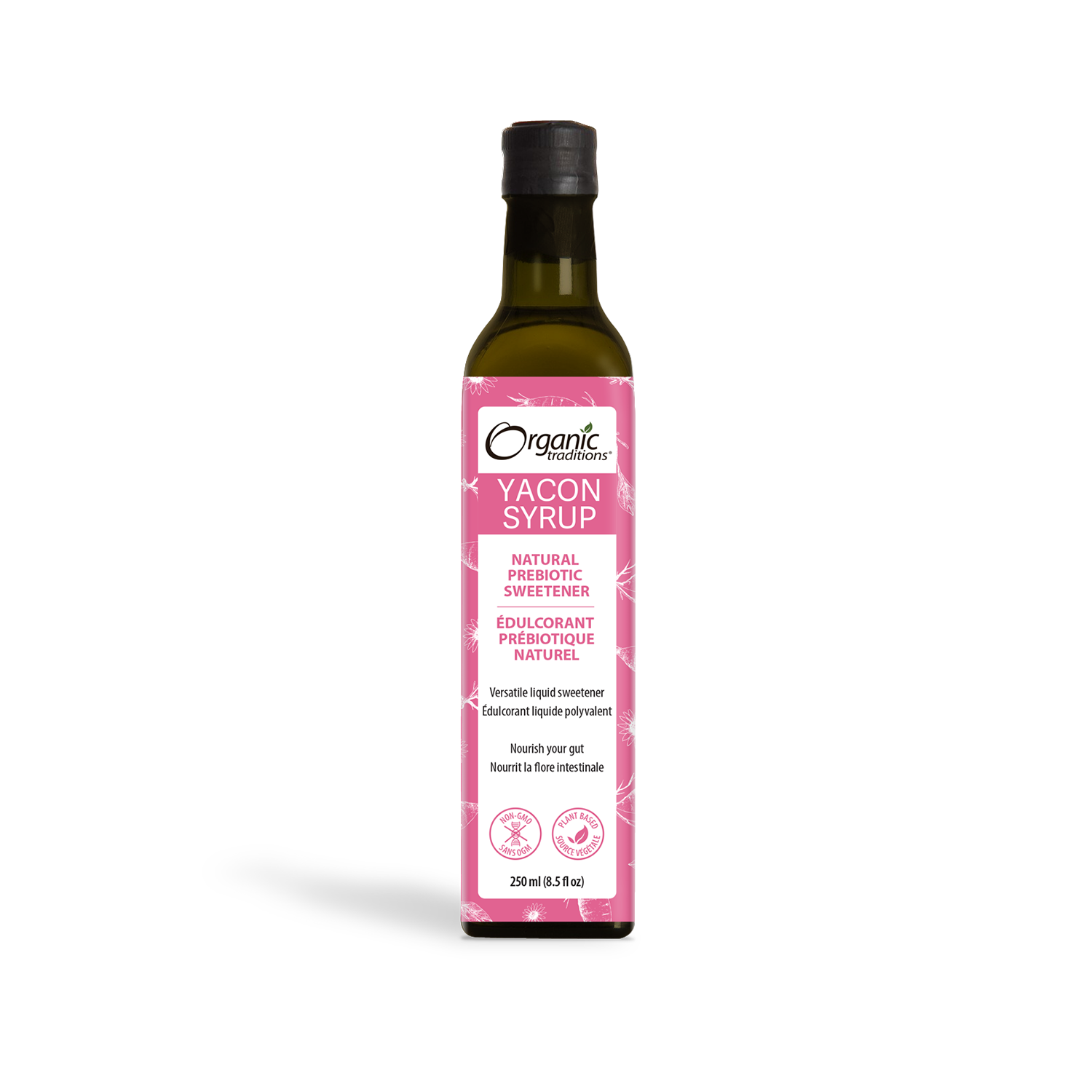 front of bottle of Organic Traditions Yacon syrup